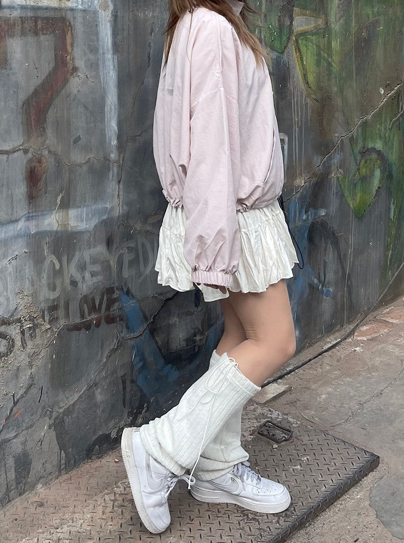 Romantic wrinkle banding skirt