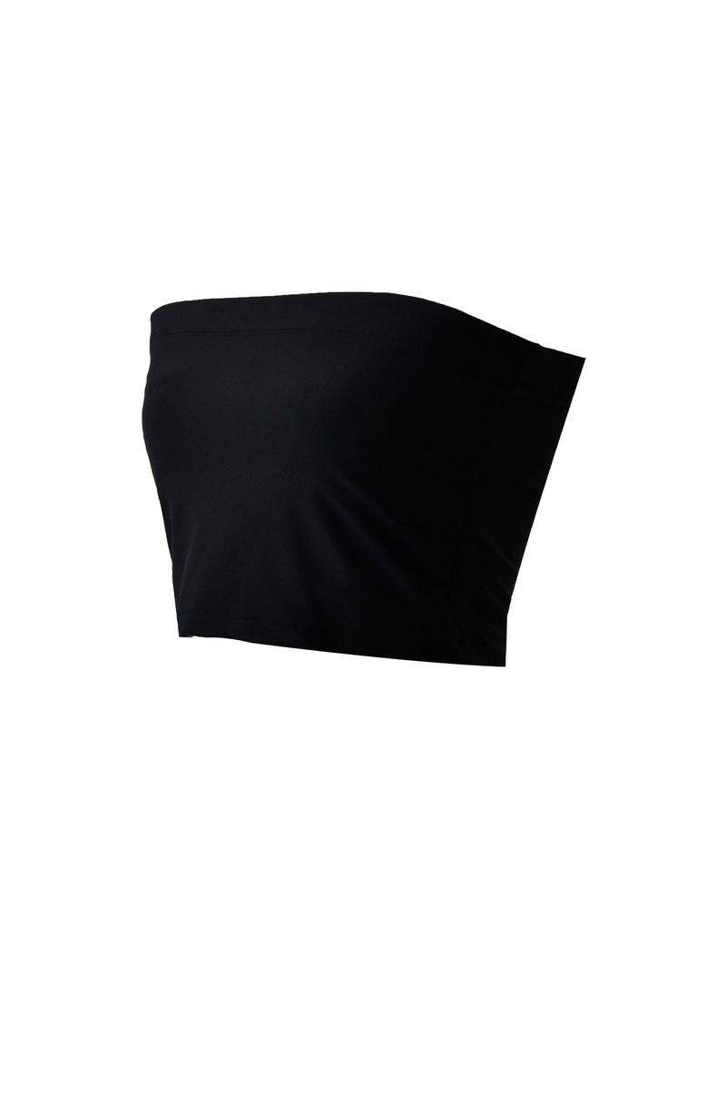 4-way multi tricot jersey span crop tube top (black)