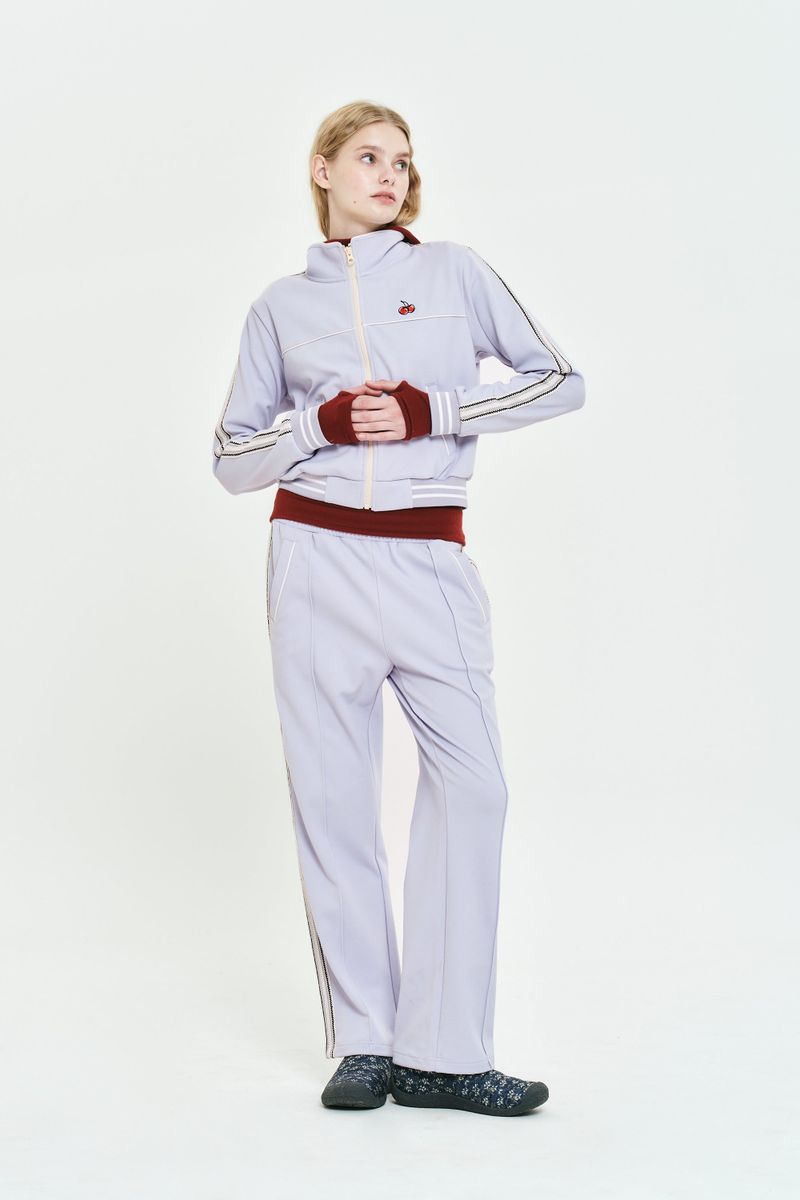 CHERRY LACE POINT CROP TRACK JUMPER [SKY]