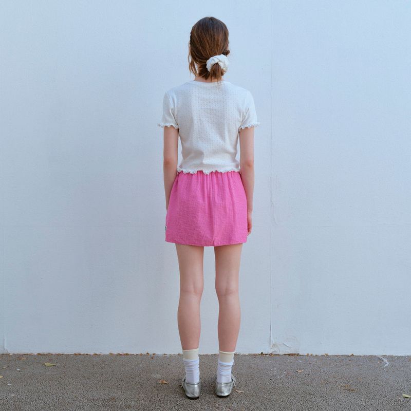 PIN STRIPE MINI SKIRT, PINK