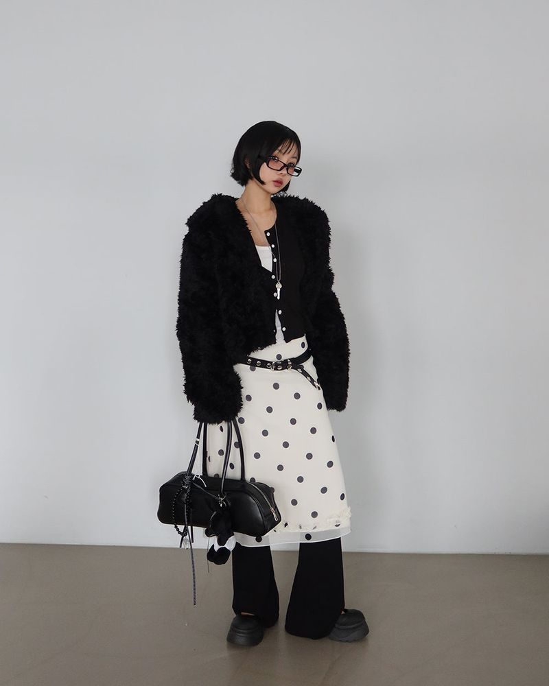 Shoko soft collar fur jacket