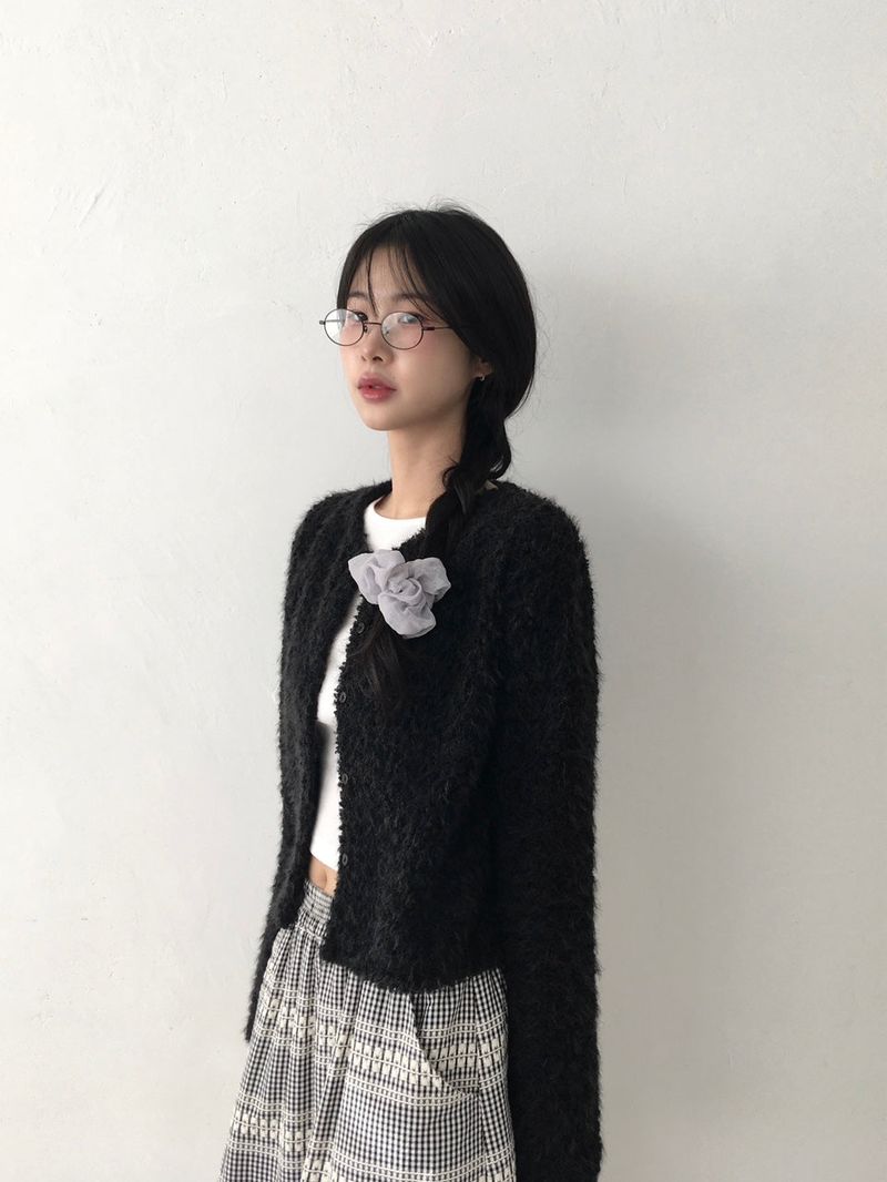 Plaid Frill Maxi Skirt