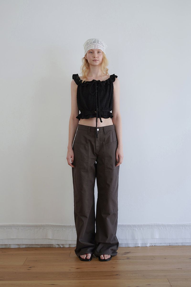 Pure frill blouse_black