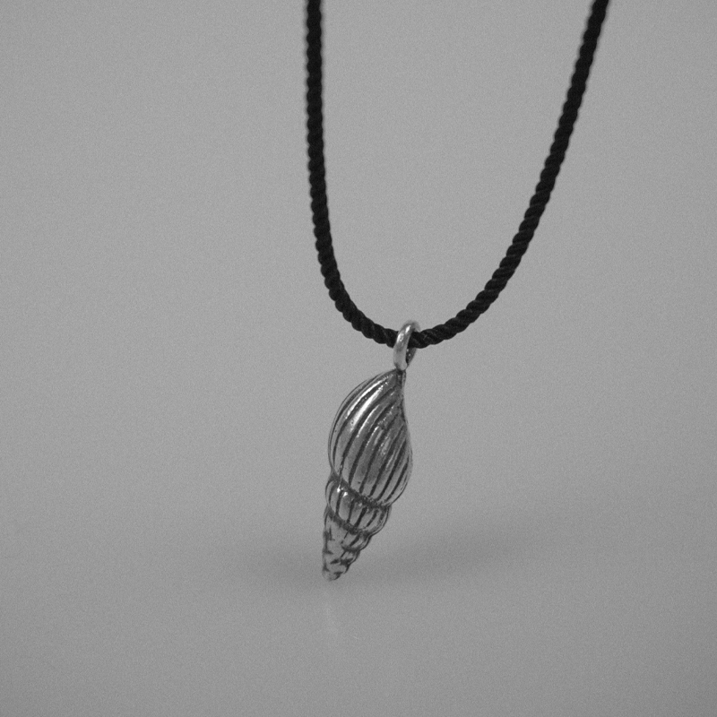 Silver sora necklace [black]