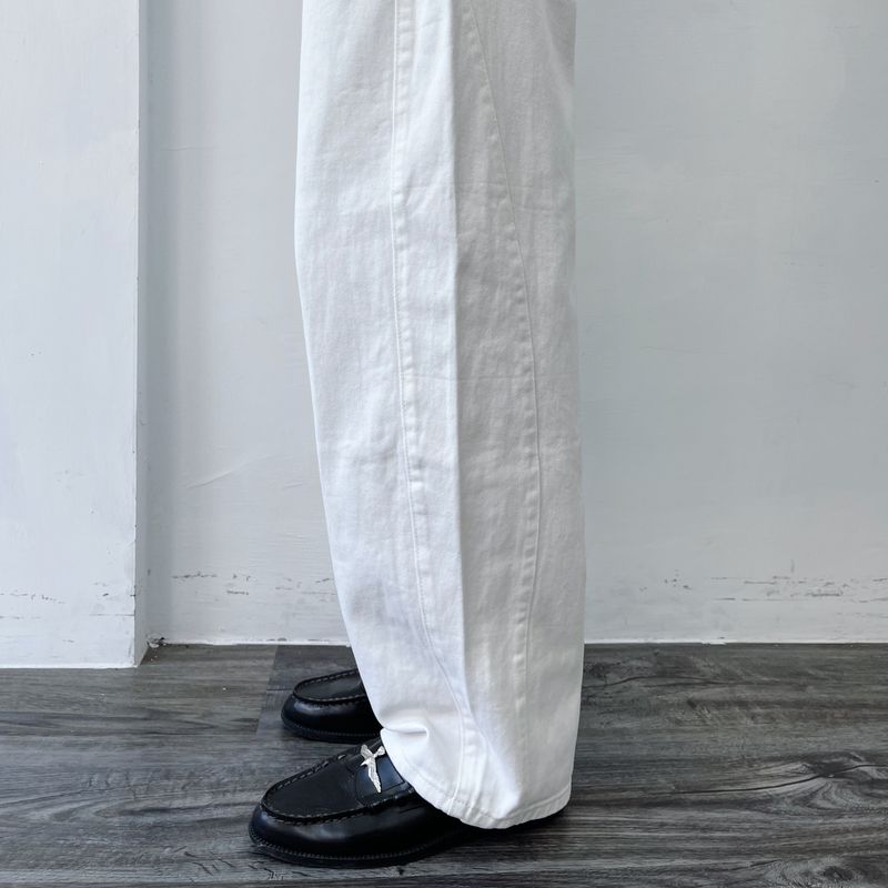 Ivory White Wide Trousers