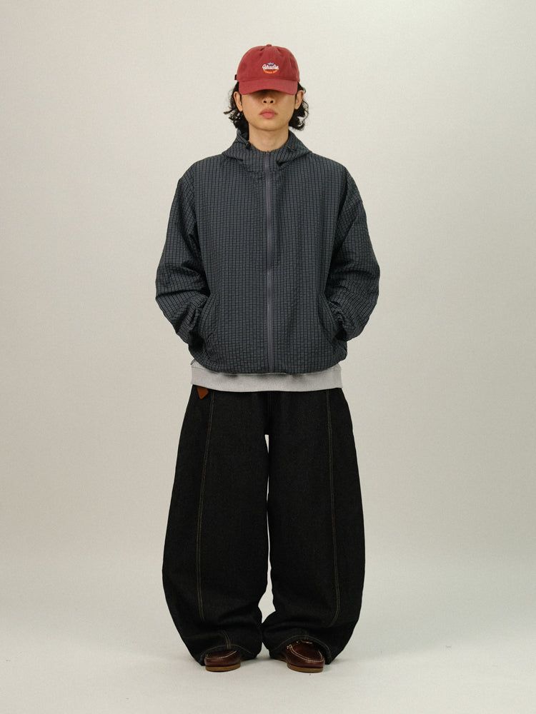 POL Non-fade Stitch Wide Denim Pants
