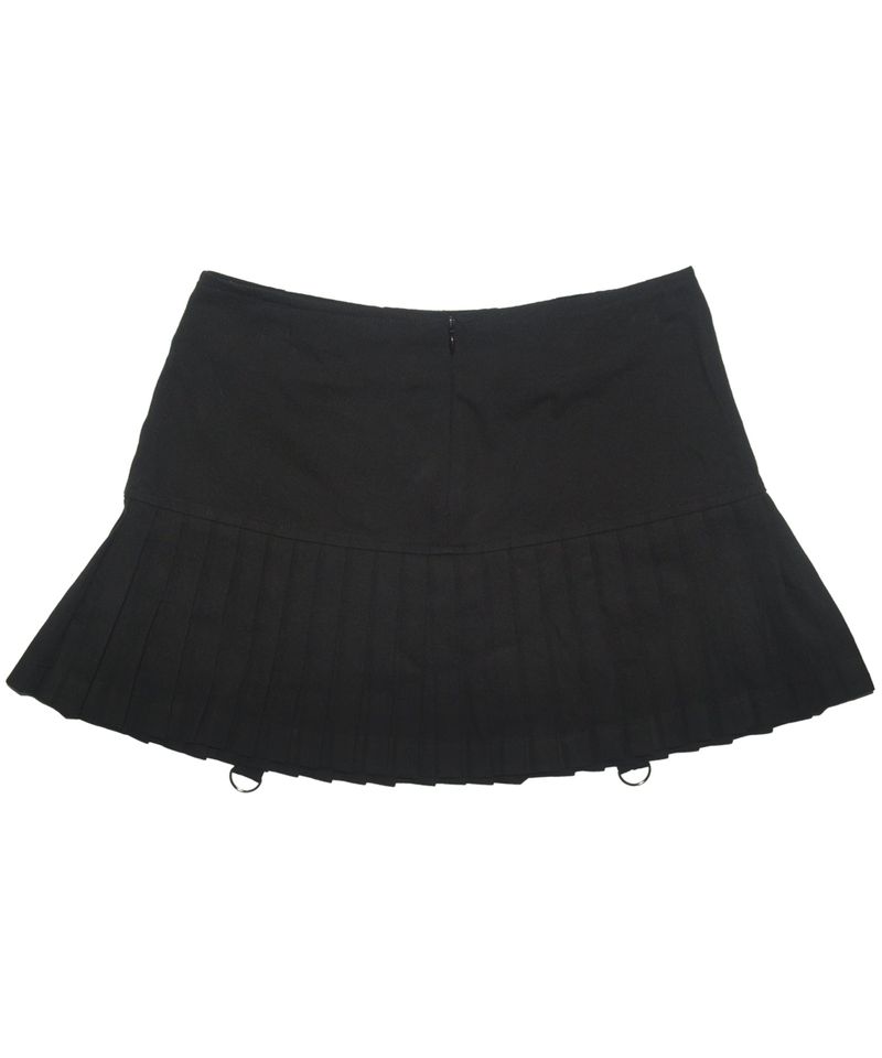 Corset Pleated Low Skirt Black