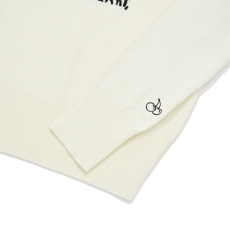 CHERRY CONCEPT WORDING KNIT [IVORY]