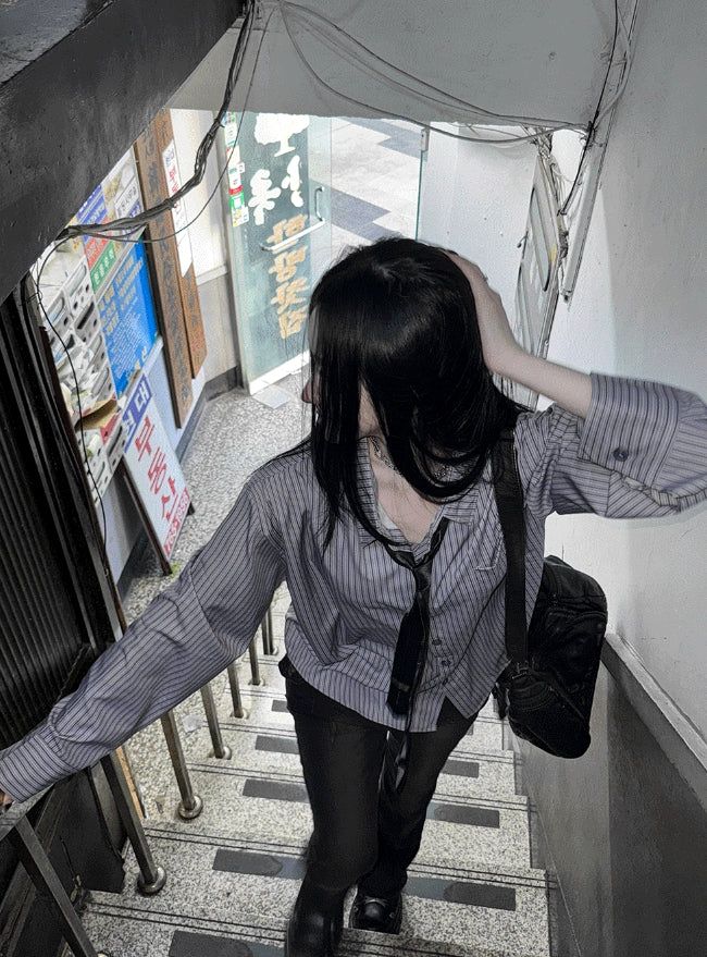 Silk Stripe Classic Shirt