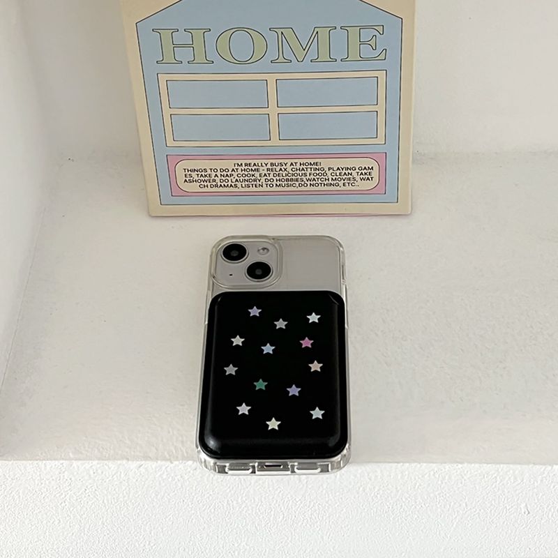 star magsafe black card wallet (single product)