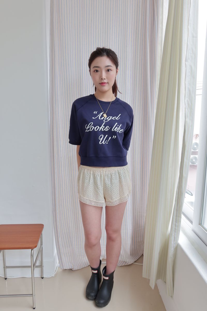 "Angel looks like u!" summer sweatshirts [navy]
