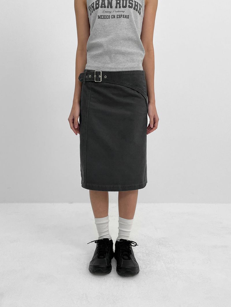 [MADE] Jedew Strap Cotton Midi Skirt