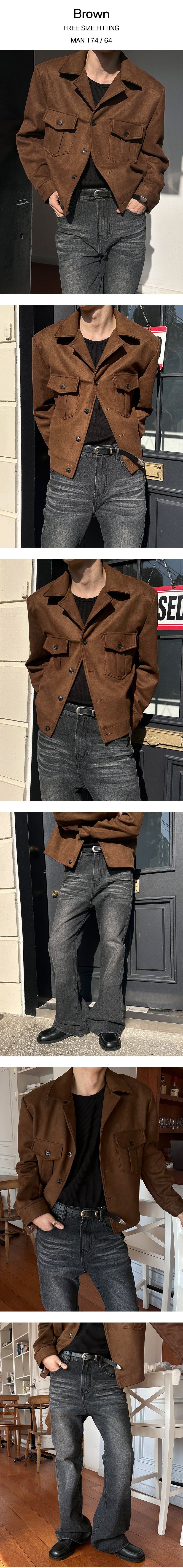 [F/W] Light two pocket suede jacket(2color)