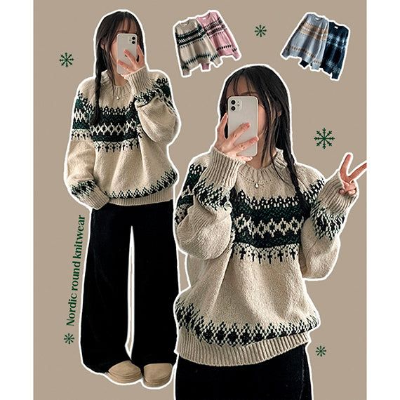 Elle Over Nordic Round Knitwear