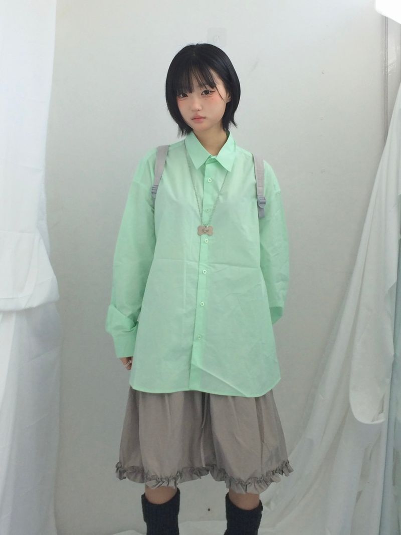 light cotton oversized shirt