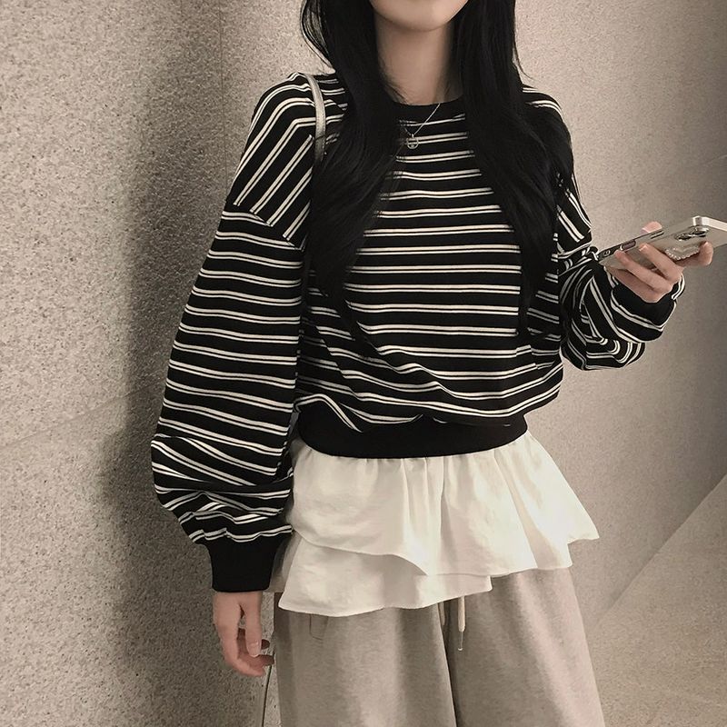 [Bellide made] HATE, STRIPE ROUND TRAINER