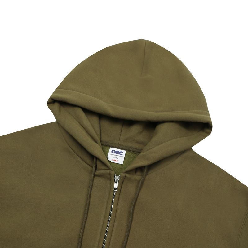 CEC ZIP-UP HOODIE(KHAKI/기모)