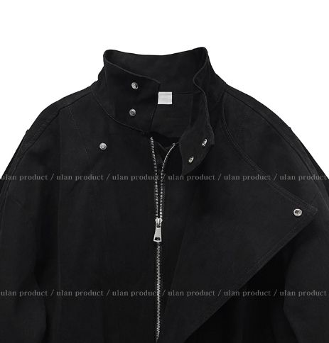 Senan Unbalance High-Neck Belted Jacket