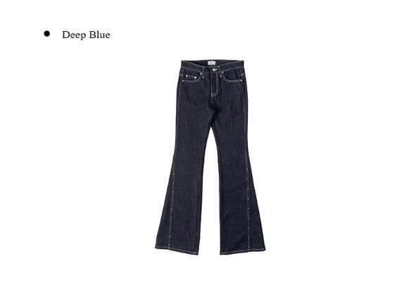 Boel Non-Fade Stud Denim Low Bootcut Pants