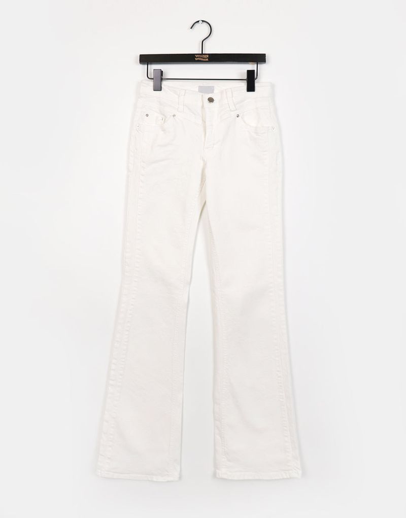 Rasen Low Rise Slit Cotton Bootcut Pants