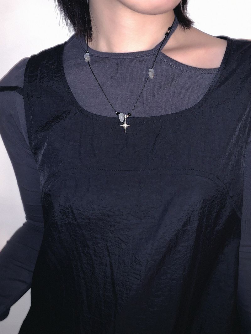 DOUBLE STING STONE NECKLACE