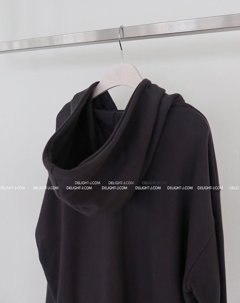 ribbon frill hooded zip-up jacket
