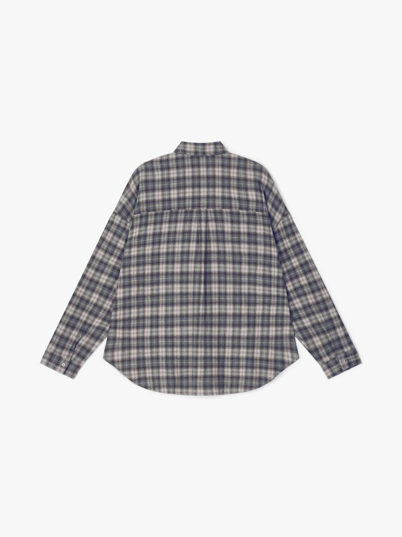 FLANNEL CHECK SHIRT (GREY)