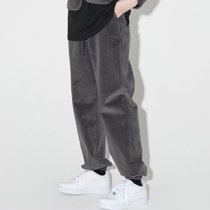 コーデュロイベンディングジョガーパンツ / Corduroy Banding Jogger pants [CHARCOAL]