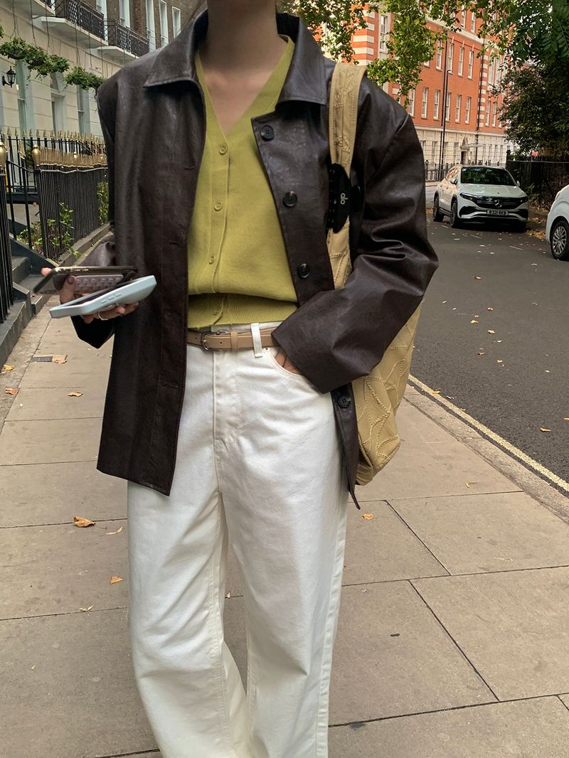 [MADE] Blending leather jacket
