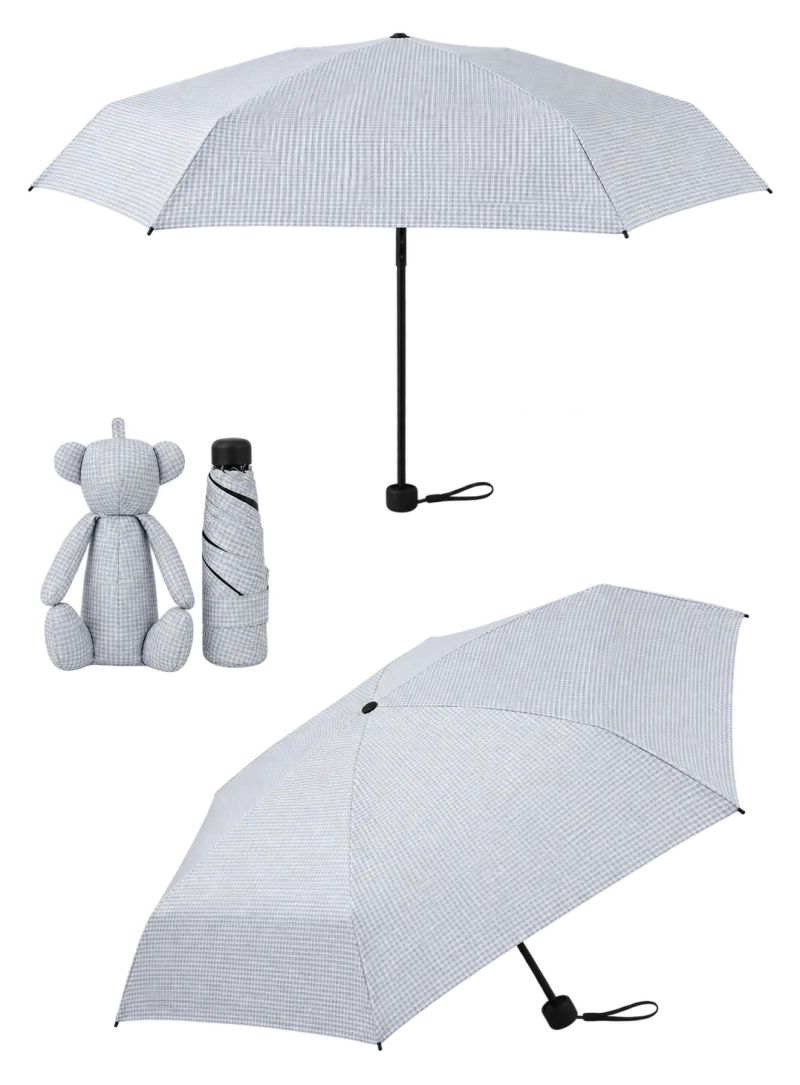 BEAR CHECK FOLDING UMBRELLA (2COLOR)