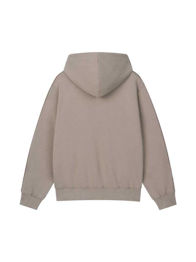 Asel Hooded zip-up Beige