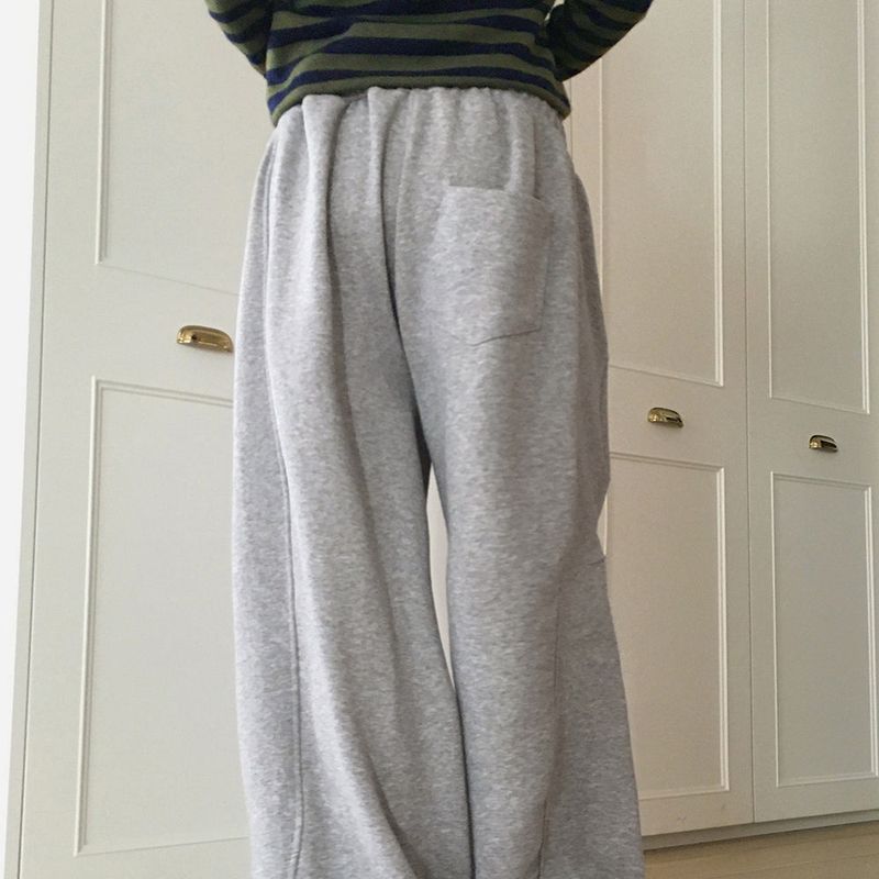 Shugi side cut training two-way banding long wide jogger pants