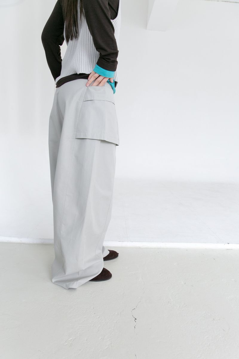 wrap skirt pocket pants(3colors)