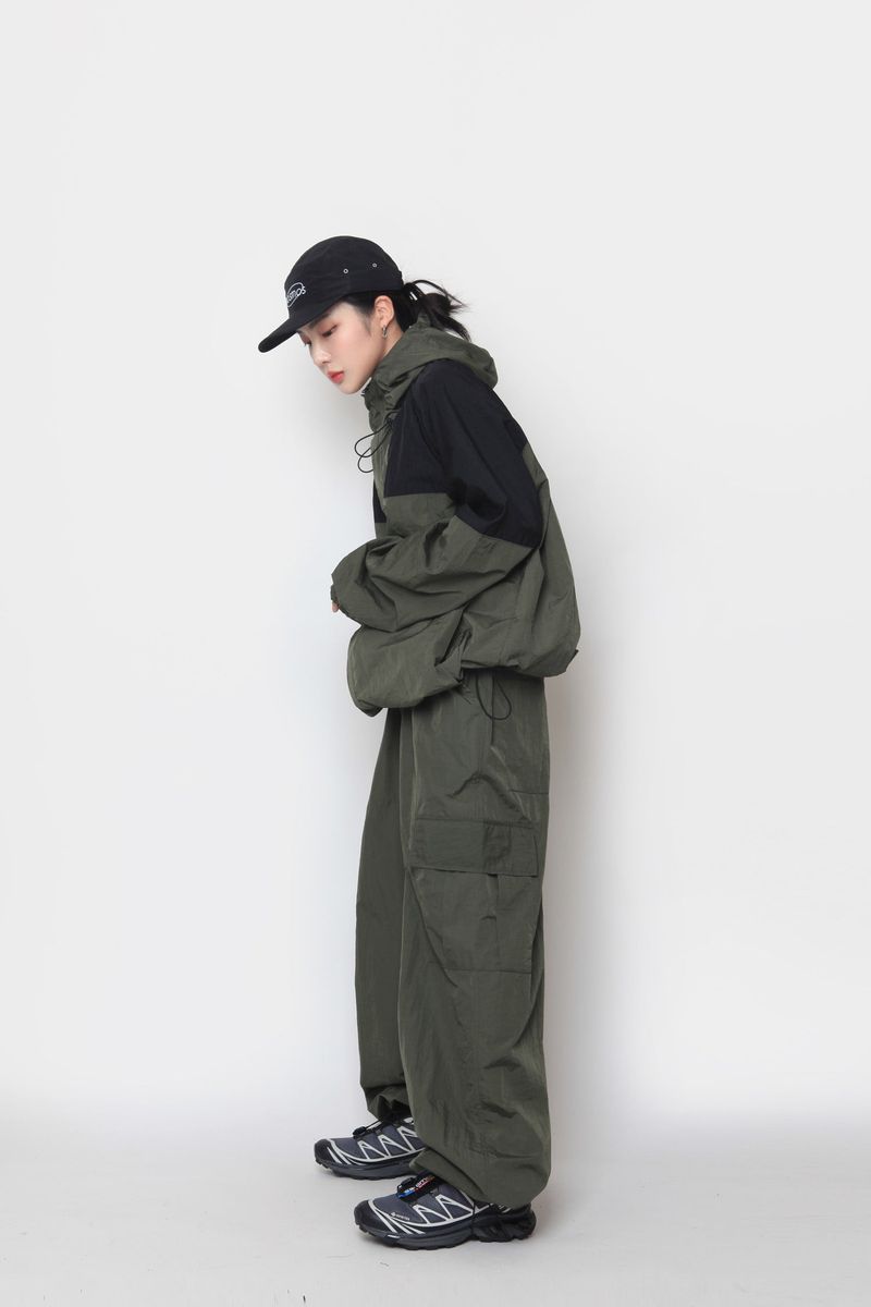 mountain colored nylon jacket
