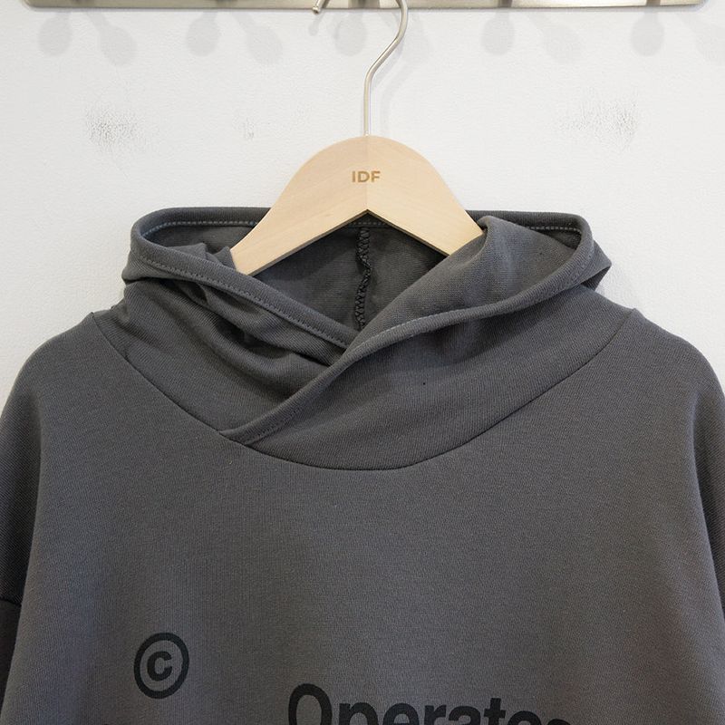 オープンレタリングフードロングスリーブ