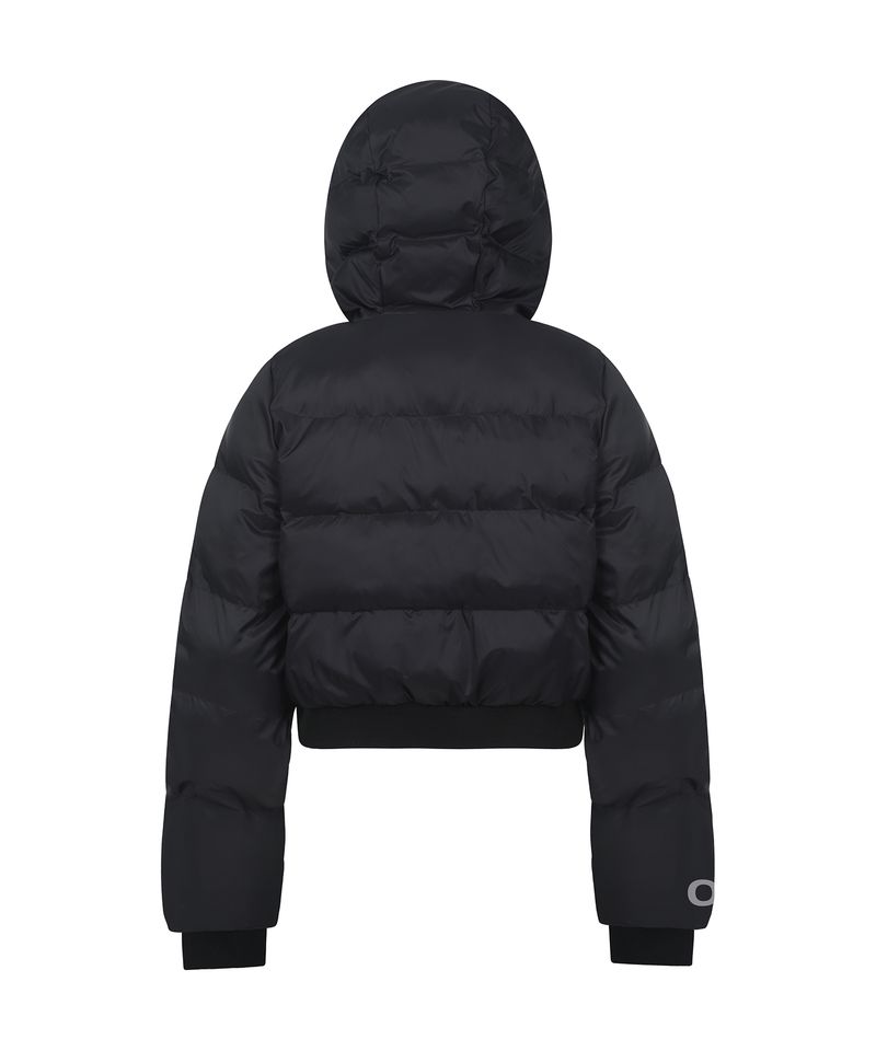 03 Essential Graphic Hooded Padding - BLACK