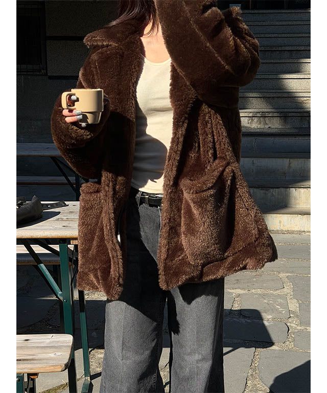 MUZESEOUL（ミューズソウル）の「[Unisex] nuoi kara fur coat(2color)（Jackets/Outerwear）」
