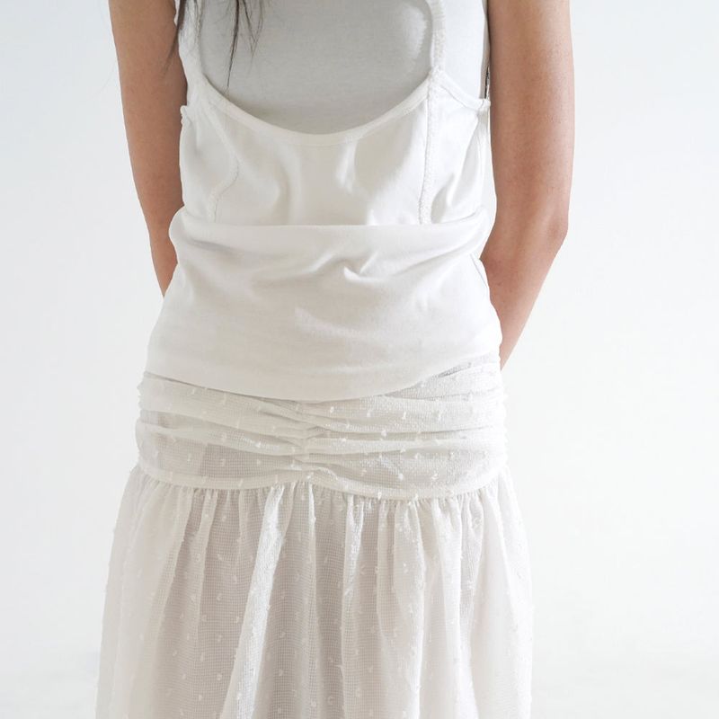 Center drape maxi skirt 002