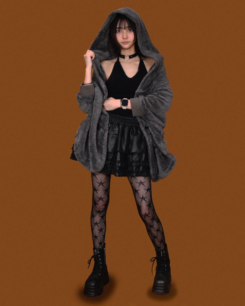della leather kangkang skirt