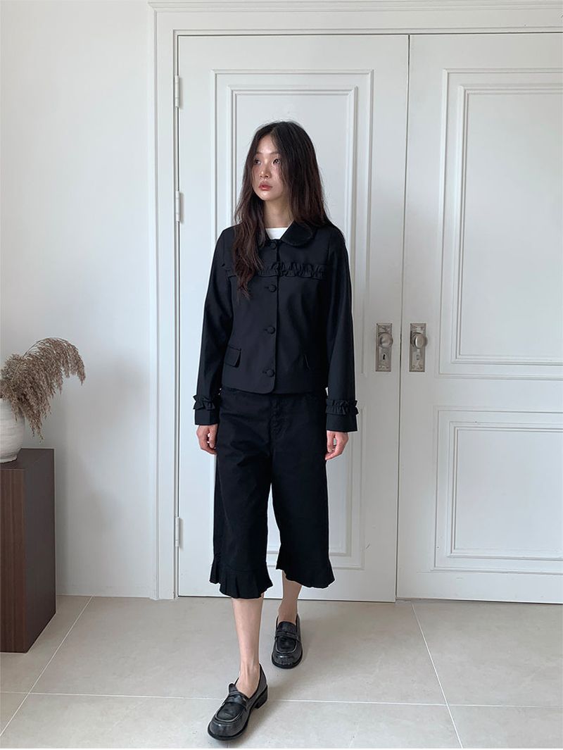 ROUND COLLAR FRILL JACKET (2C)