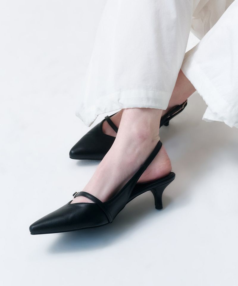 Strap Stiletto Heel Slingback - 3color