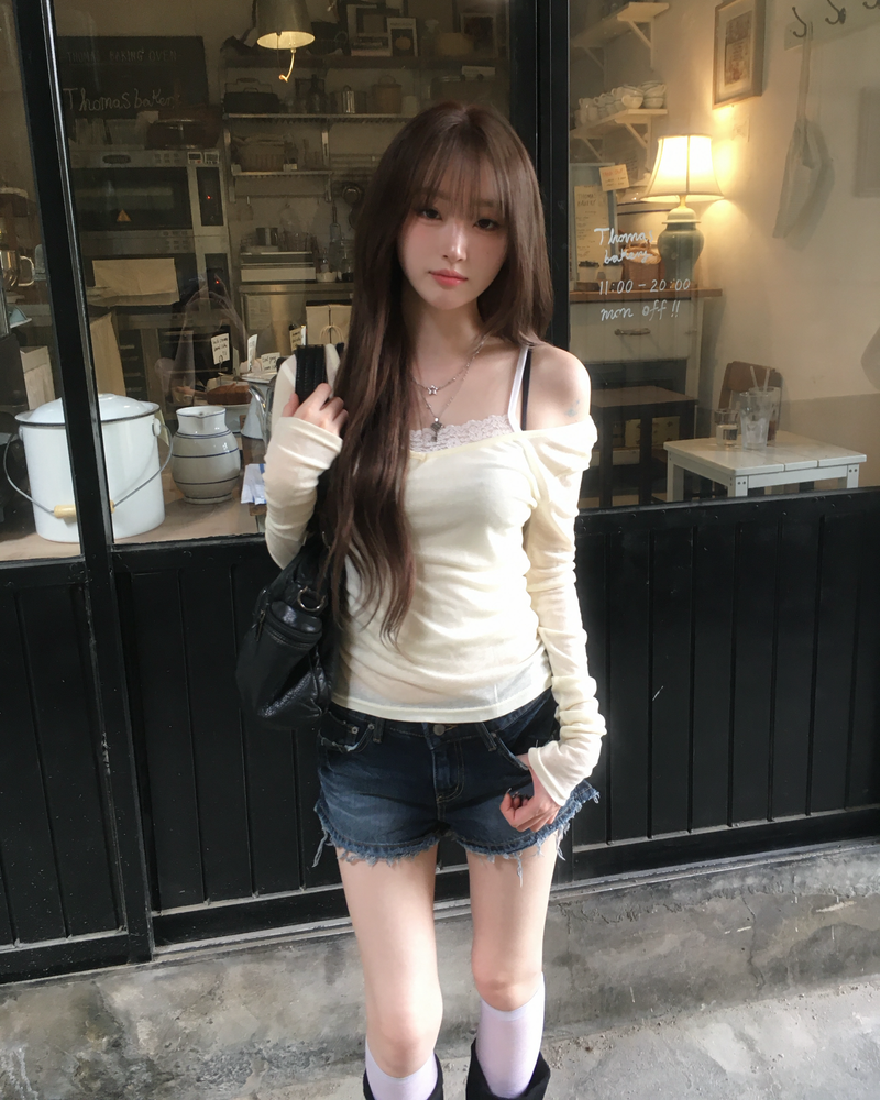Pastel lace sleeveless