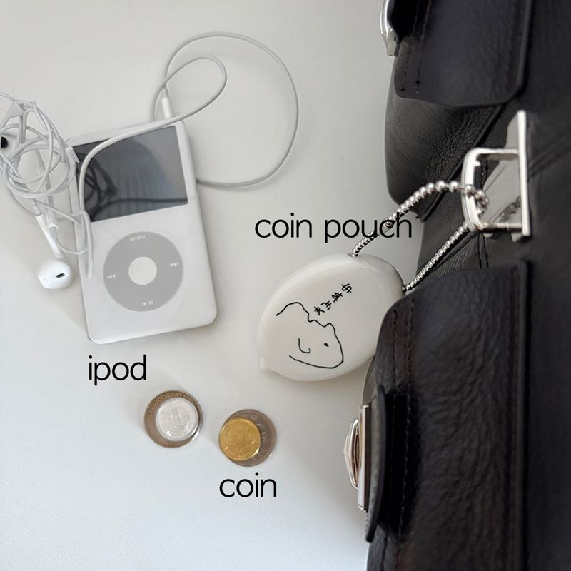 Rubber Squeeze Coin Pouch Keyring