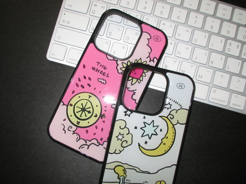 moon and bottle epoxy phone case
