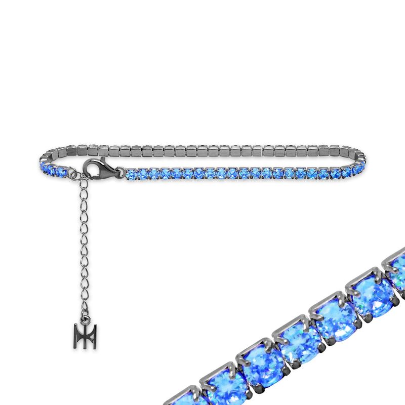 MACIER（マシール）の「[S925] Blue Mini Tennis Bracelet (black silver)（Accessories）」