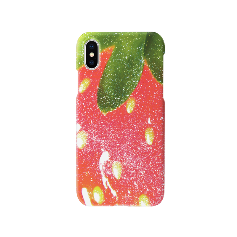 DANCE(ダンス)の「(glossy hard) Sparkling Strawberry phone case - Coral(Smartphone Accessories)」