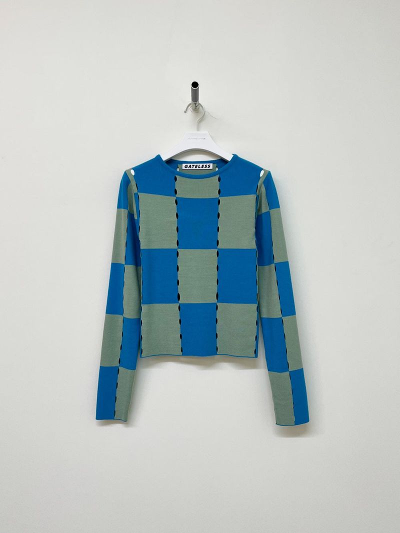 CHECK HOLE KNIT