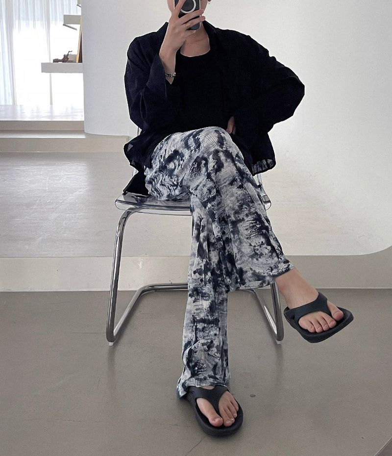 [Made] Printed Pleats Pants (2 colors)