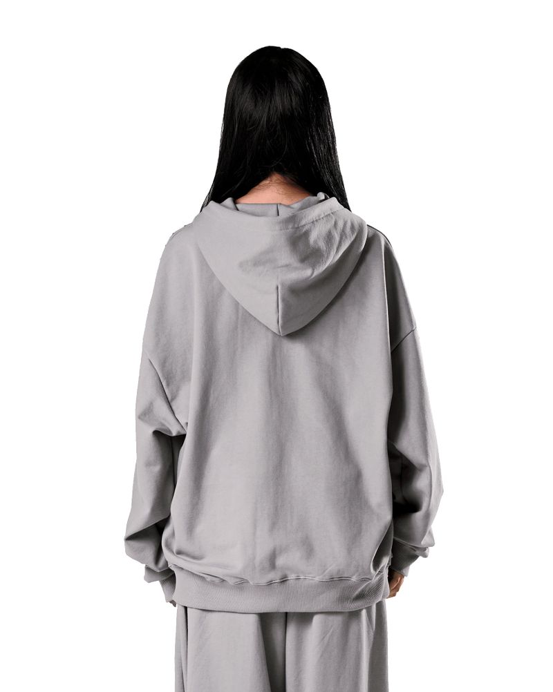 NO STRESS HOTFIX SET HOOD ZIP-UP ASH GRAY