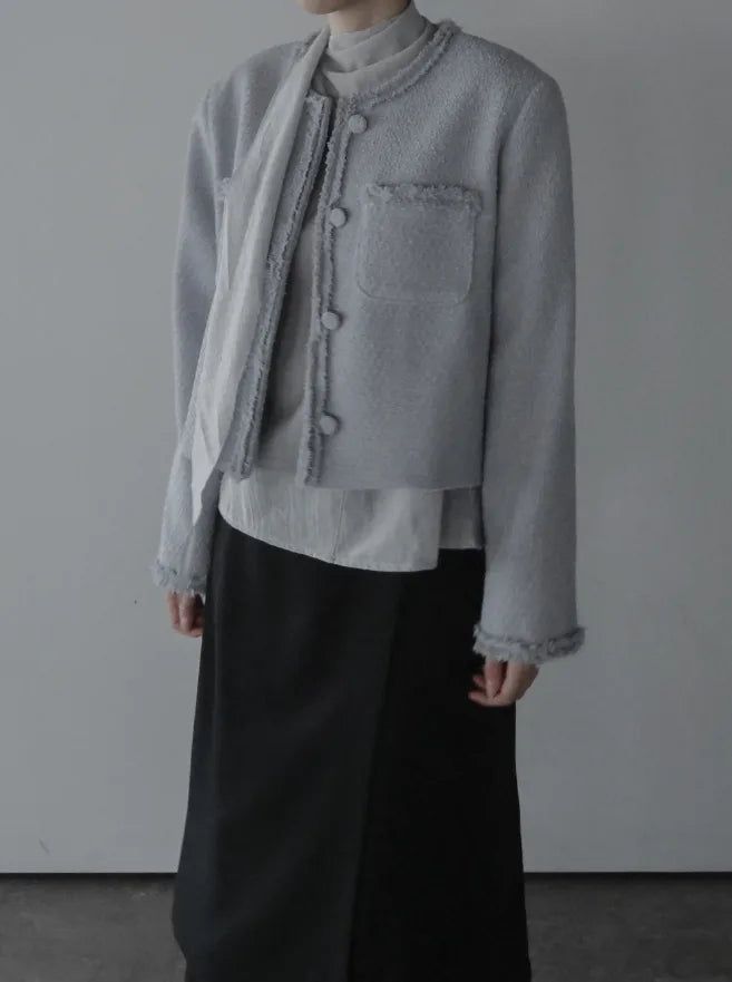 mnem（ムネム）の「Arok Crop Tweed Jacket（Jackets/Outerwear）」